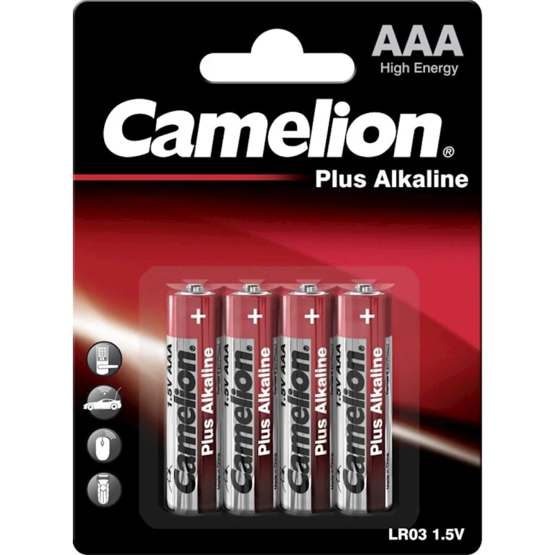 Батарейка Camelion Plus Alkaline AAA LR03 1.5V, 4шт
