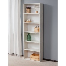 Stellaj Letta Dub White, 181х24х60 sm, LDSP, ağ