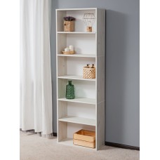 Stellaj Letta Dub White, 181х24х60 sm, LDSP, ağ