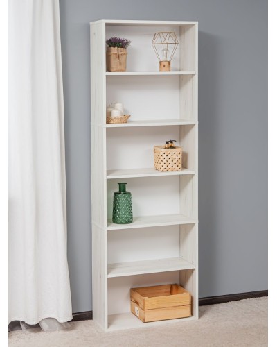 Stellaj Letta Dub White, 181х24х60 sm, LDSP, ağ