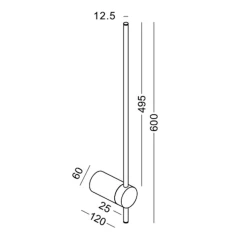 Настенный светильник Lustore LSW466, 12x6x60 см, золотистый/черный Настенный светильник Lustore LSW466, 12x6x60 см, золотистый/черный