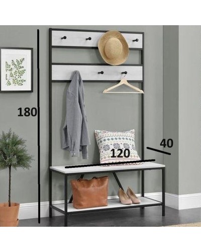 Asılqan LH White, LDSP, 180x40x120 sm, ağ
