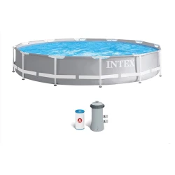 Бассейн каркасный Intex H26225588712NP, 366x76 см, 6503 л, серый