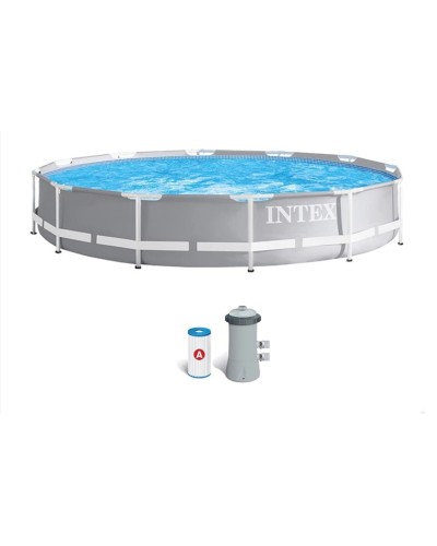 Karkaslı hovuz Intex H26225588712NP, 366x76 sm, 6503 l, boz