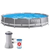 Бассейн каркасный Intex H26225588712NP, 366x76 см, 6503 л, серый Бассейн каркасный Intex H26225588712NP, 366x76 см, 6503 л, серый