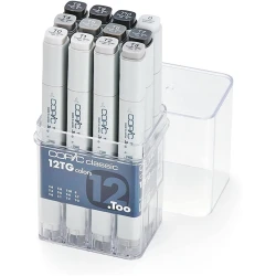 Набор маркеров Copic Classic Grau 12 цветов