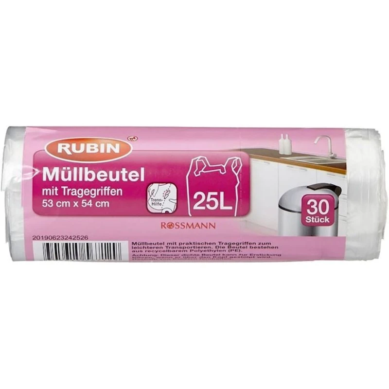 Мешки для мусора Rubin Mit Tragegriffen, 25 л, 30 шт