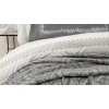 Комплект постельного белья Yataş Elsa, пододеяльник 200х220 см, простыня 240х260 см, наволочка 50х70 см (4 шт), покрывало 190x230 см, двуспальный, хлопок/полиэстер, серый