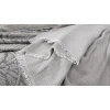 Комплект постельного белья Yataş Elsa, пододеяльник 200х220 см, простыня 240х260 см, наволочка 50х70 см (4 шт), покрывало 190x230 см, двуспальный, хлопок/полиэстер, серый