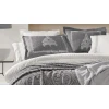 Комплект постельного белья Yataş Elsa, пододеяльник 200х220 см, простыня 240х260 см, наволочка 50х70 см (4 шт), покрывало 190x230 см, двуспальный, хлопок/полиэстер, серый