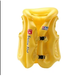 Üzgüçülük jileti CAP03_2-2, vinil, sarı, 3-6 yaş