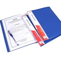 Папка с файлами Foska F1001-10 A4, 10 шт, пластик, синий