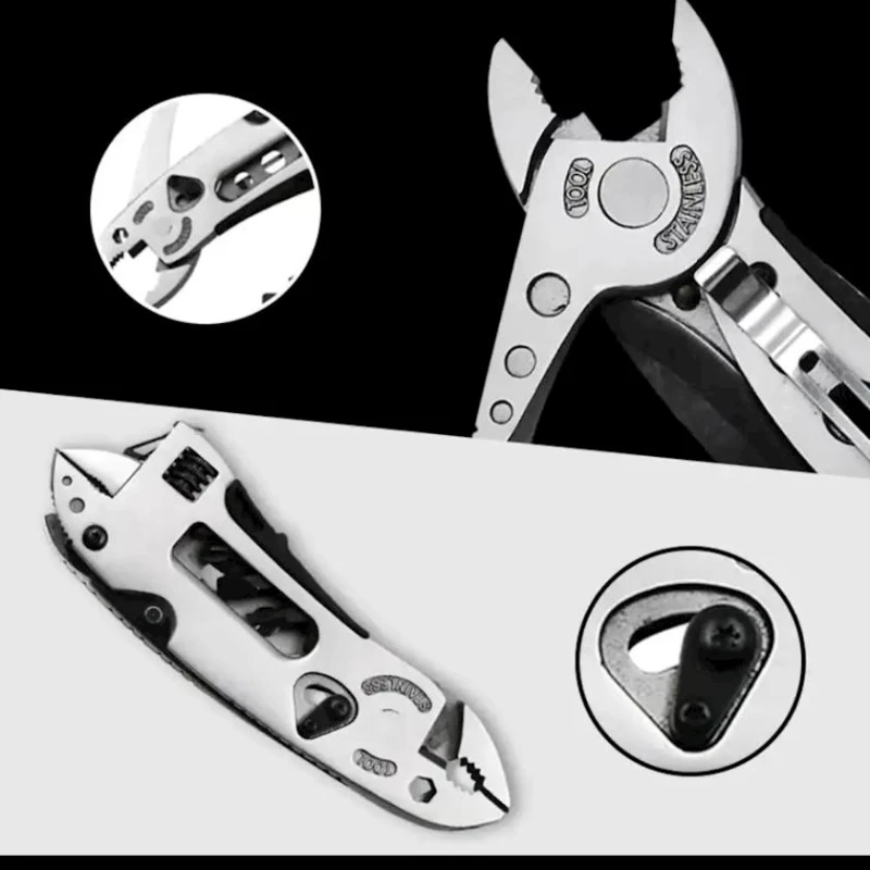 Мультитул для кемпинга и охоты, 12x3x1 см, серебристый Мультитул для кемпинга и охоты, 12x3x1 см, серебристый