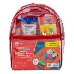 Набор Невская палитра Цветик, для детского творчества, 12 предметов, в рюкзаке Набор Невская палитра Цветик, для детского творчества, 12 предметов, в рюкзаке
