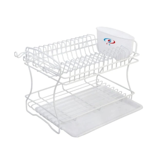 Сушилка для посуды Kaveh, 53x31x25 см, металл, с поддоном, белый Сушилка для посуды Kaveh, 53x31x25 см, металл, с поддоном, белый