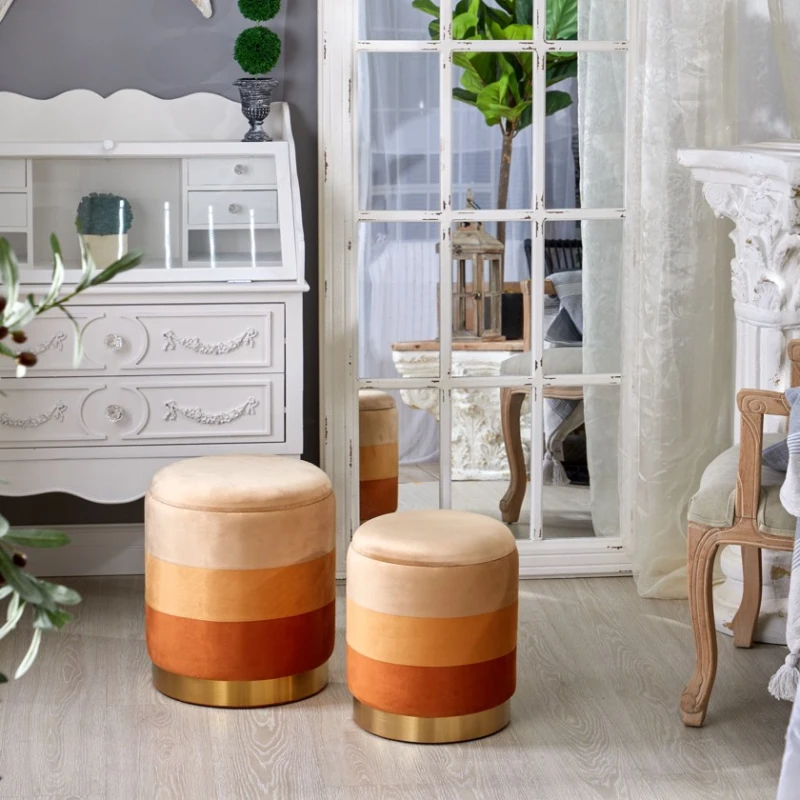 Пуфик 34, ткань, разноцветный, 40x35x35 см