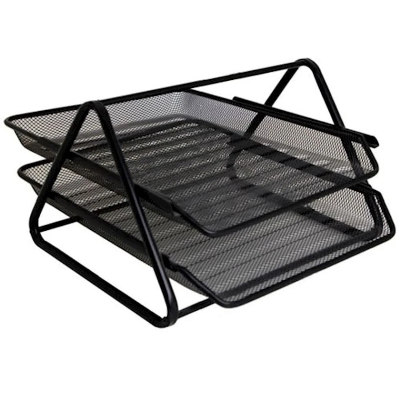 Dəftərxana qabı 2 rəfli, qara Dəftərxana qabı 2 rəfli, qara