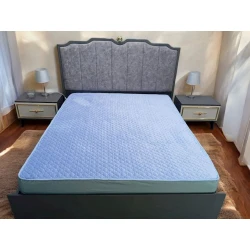 Qoruyucu döşək üzü Luxe Cotton Lu-xe-000695, 100x200 sm, birnəfərlik, velür, mavi
