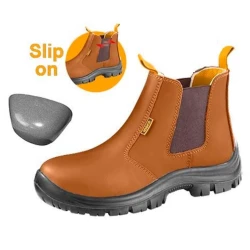 Ботинки Ingco SSH08SB.40, коричневый, кожа/сталь, размер 40