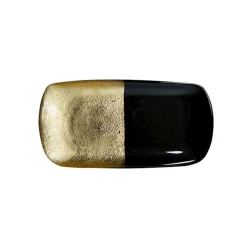 Блюдо сервировочное Hom-me Nuit d'or, 28x14 см, Черный/Золотистый