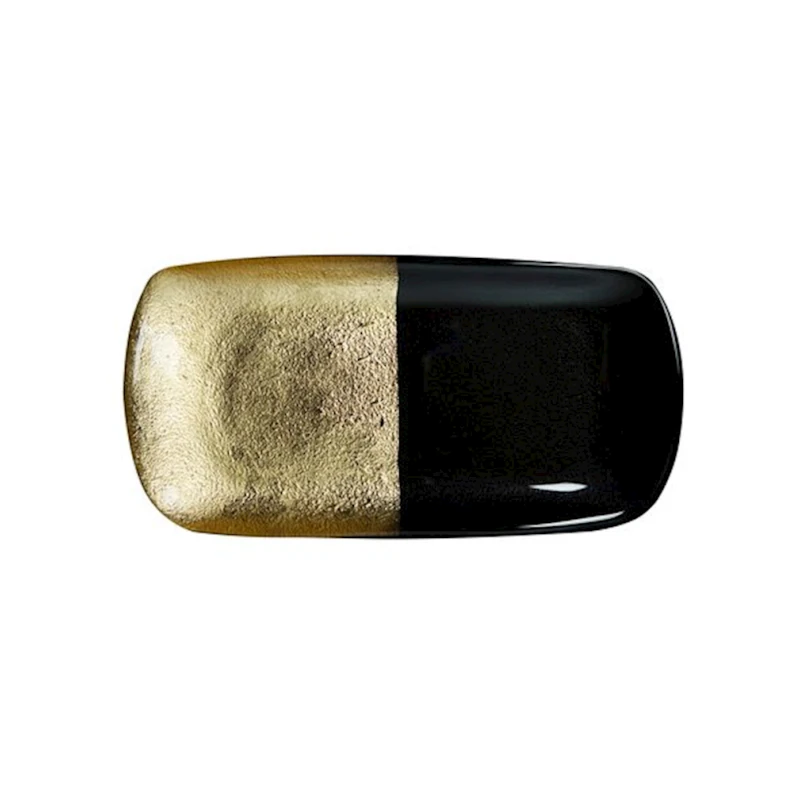 Блюдо сервировочное Hom-me Nuit d'or, 28x14 см, Черный/Золотистый Блюдо сервировочное Hom-me Nuit d'or, 28x14 см, Черный/Золотистый