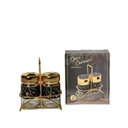 Ədviyyat üçün dəst MA-GH269, qara, şüşə/paslanmayan polad, 2x90 ml