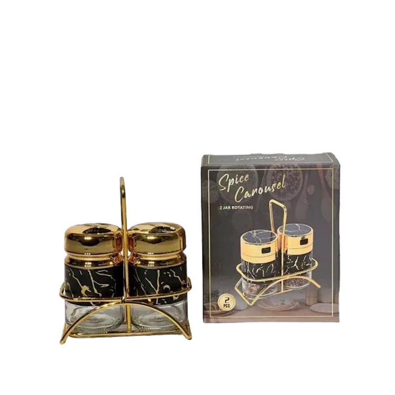 Ədviyyat üçün dəst MA-GH269, qara, şüşə/paslanmayan polad, 2x90 ml