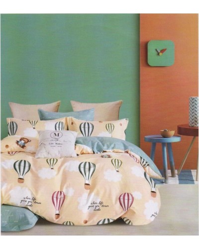 Uşaq yataq dəsti First Home ET-1349, yorğan üzü 160x220 sm, mələfə 160x240 sm, yastıq üzü 50x70 sm, birnəfərlik, rəngbərəng