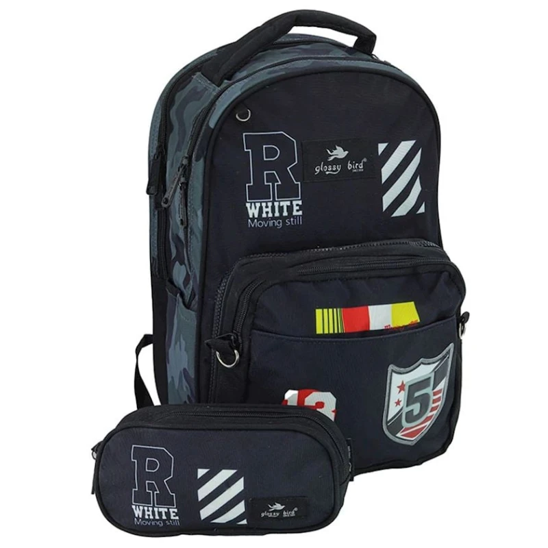 Школьный набор сумок 3 в 1 Glossy Bird GB2594P-135 черный Школьный набор сумок 3 в 1 Glossy Bird GB2594P-135 черный