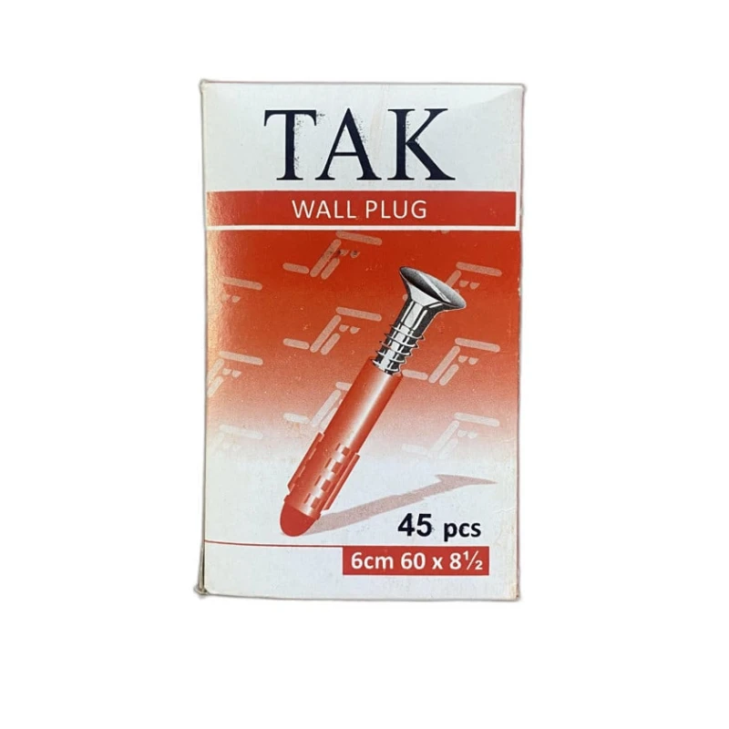 Dübel TAK 6x60 mm, plastik/sinklənmiş polad, 45 əd