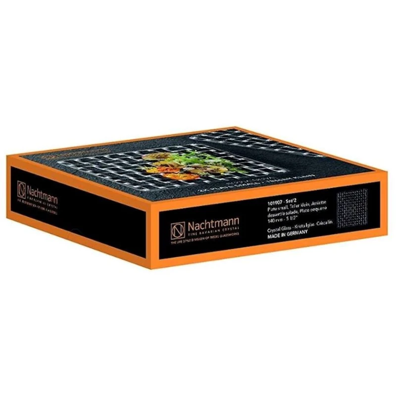 Набор тарелок Nachtmann Bossa Nova , 2 шт, 14x14 см, хрусталь, прозрачный Набор тарелок Nachtmann Bossa Nova , 2 шт, 14x14 см, хрусталь, прозрачный