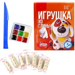 Набор для лепки из полимерной глины Lori Брелоки Собачка