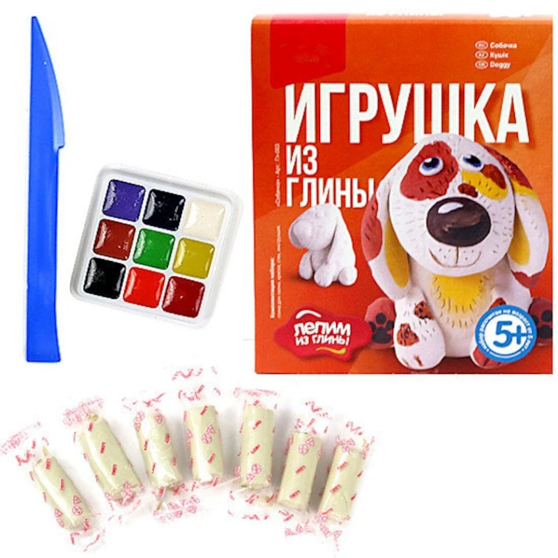 Набор для лепки из полимерной глины Lori Брелоки Собачка Набор для лепки из полимерной глины Lori Брелоки Собачка
