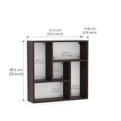 Divar rəfi Art Mebel 234, laminat, 58х61х15 sm, qəhvəyi