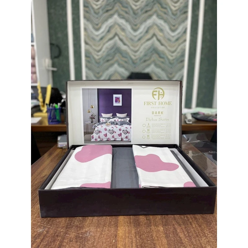 Комплект постельного белья First Home SHA-00001289, пододеяльник 160х220 см, наволочки 50x70 см, двуспальный, хлопок