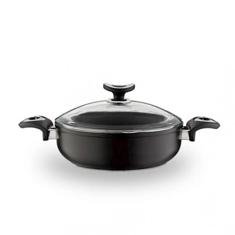 Сковородка-жаровня Leggno, алюминий, черная, 4.4 л, 28 см Сковородка-жаровня Leggno, алюминий, черная, 4.4 л, 28 см