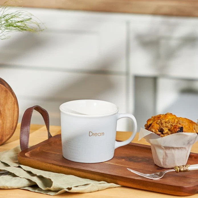Чашка Emsan Dream, фарфор, светло-серая, 350 мл