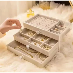 Органайзер для украшений, белый, 3 этажа, 23.5х13.5х11 см