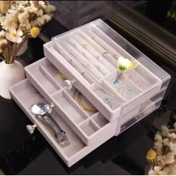 Органайзер для украшений, белый, 3 этажа, 23.5х13.5х11 см