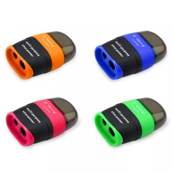 Точилка Yalong 2 в 1, с ластиком, в ассортименте