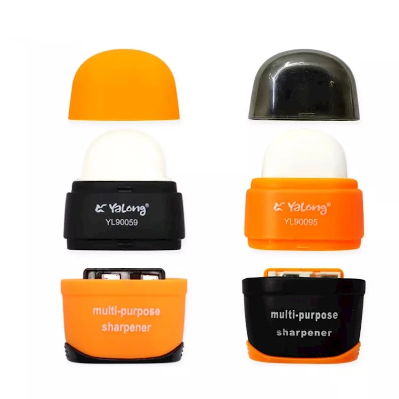 Точилка Yalong 2 в 1, с ластиком, в ассортименте Точилка Yalong 2 в 1, с ластиком, в ассортименте