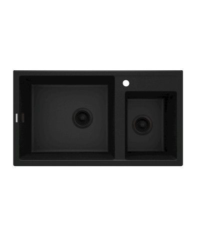 Mətbəx çanağı Deante Eridan G20B, qranit, qara, 88x50x20 sm