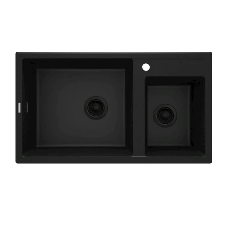 Кухонная мойка Deante Eridan G20B, гранит, черная, 88x50x20 см