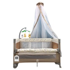 Manej-çarpayı Cool Baby VL-KIDS-141, qəhvəyi, 120х60х74 sm
