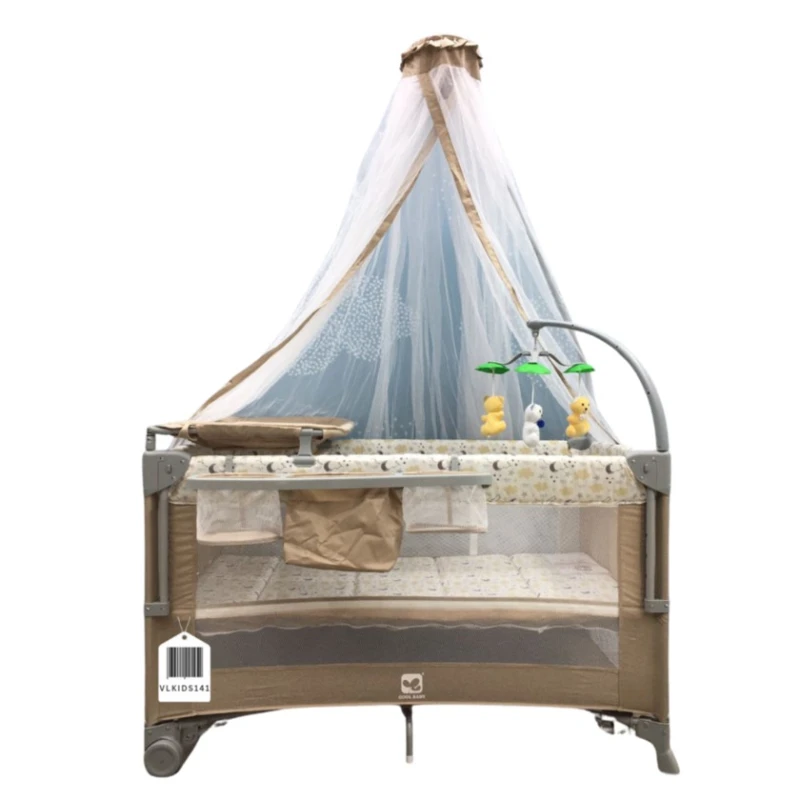 Манеж-кровать Cool Baby VL-KIDS-141, коричневая, 120х60х74 см Манеж-кровать Cool Baby VL-KIDS-141, коричневая, 120х60х74 см