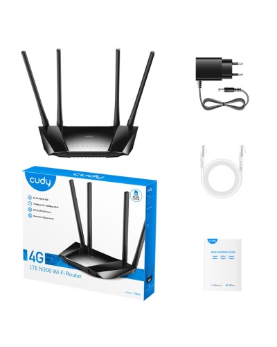 Wi-Fi роутер Cudy LT400 EU N300 Wi-Fi 4G LTE