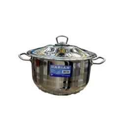 Qazan Arian, paslanmayan polad, gümüşü, 28 sm, 11.5 l