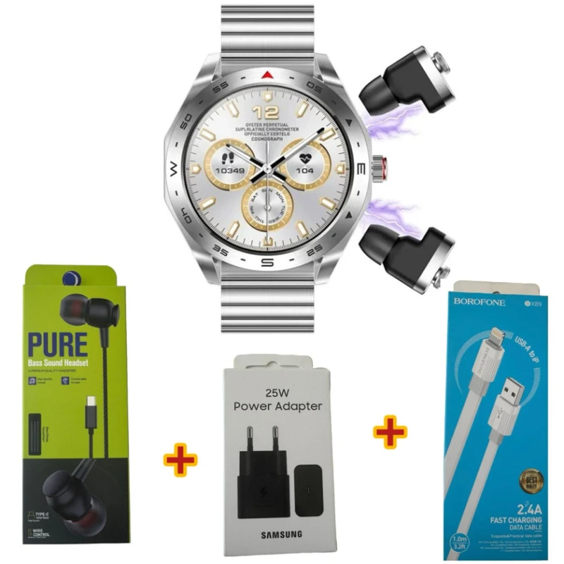 Умные часы Smart Watch T95 Silver Steel + Free Gift