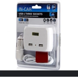 Автомобильное зарядное устройство İn Car 3 SocKets белый Автомобильное зарядное устройство İn Car 3 SocKets белый
