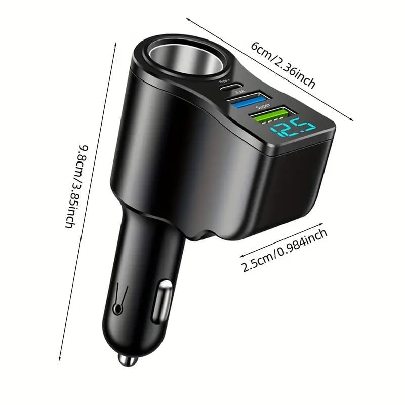 Автомобильное зарядное устройство 4-in-1 Dual USB Type-C Автомобильное зарядное устройство 4-in-1 Dual USB Type-C